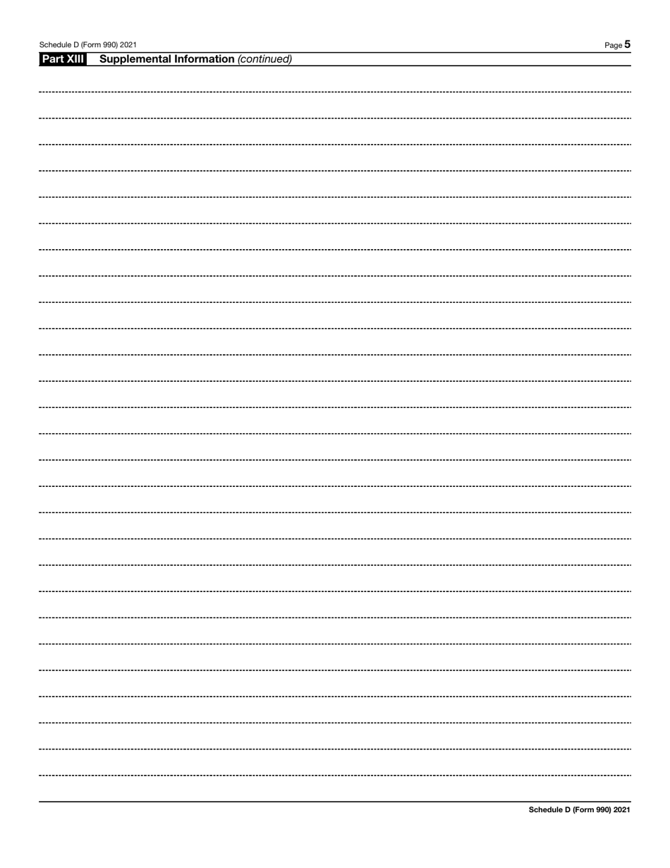 IRS Form 990 Schedule D Supplemental Financial Statements, Page 5