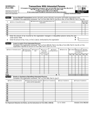IRS Form 990 Schedule L Transactions With Interested Persons