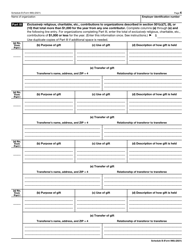 IRS Form 990 Schedule B Schedule of Contributors, Page 4