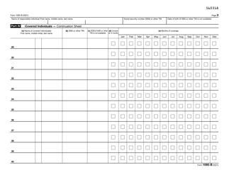 IRS Form 1095-B &quot;Health Coverage&quot;, Page 3