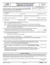 Document preview: IRS Form 5434 Joint Board for the Enrollment of Actuaries - Application for Enrollment