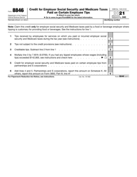 IRS Form 8846 Download Fillable PDF or Fill Online Credit for Employer ...