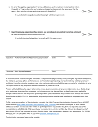 Civil Rights Pre-award Compliance Review Form - Arizona, Page 3