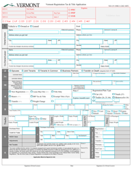 Form VD-119 Vermont Registration Tax &amp; Title Application - Vermont, Page 3