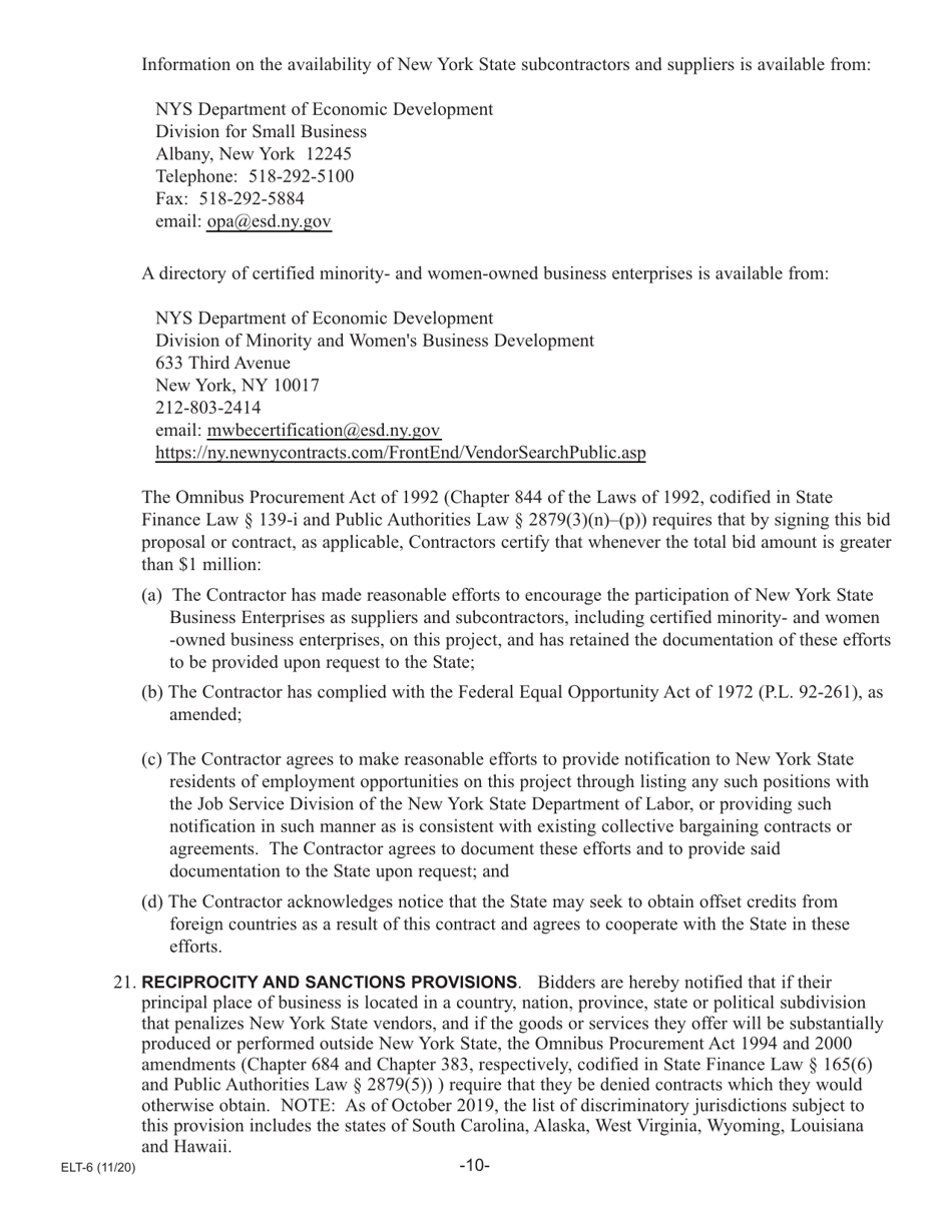 Form ELT-6 Service Provider Application for Participation in the Electronic Lien Transfer Program - New York, Page 10