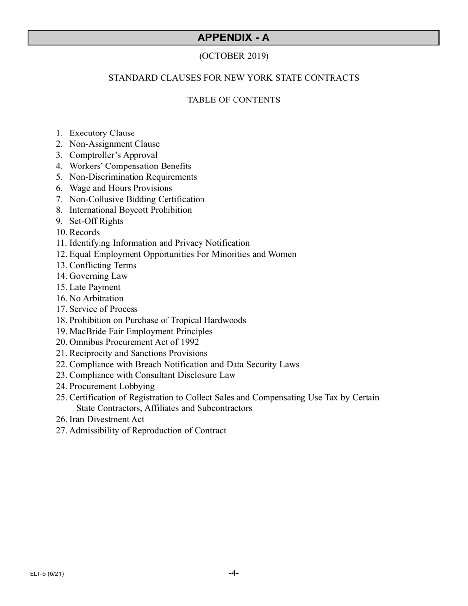 Form ELT-5 Lender Application for Participation in the Electronic Lien Transfer Program - New York, Page 4