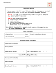 Document preview: Form LDSS-5037 Iwo Child Support or Combined Child and Spousal Support - New York