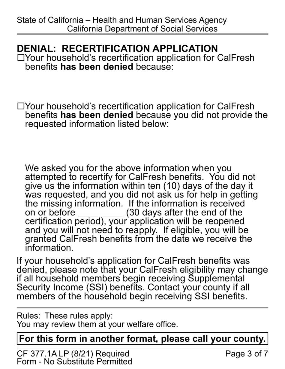 Form CF377.1A LP - Fill Out, Sign Online And Download Fillable PDF ...