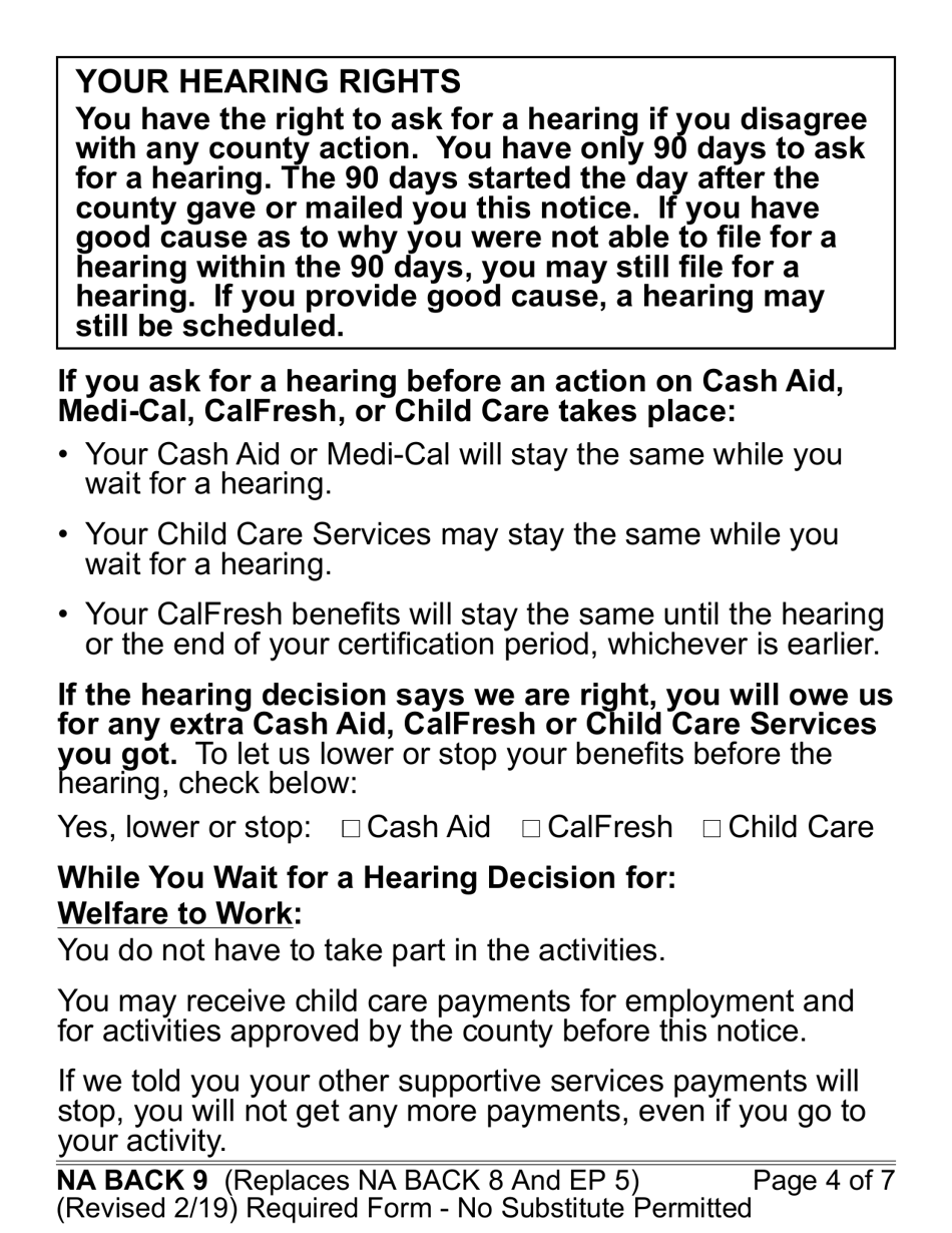 Form CF377.1A LP Notice of Approval for CalFresh Benefits - Large Print - California, Page 4