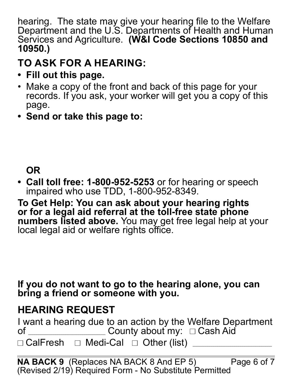 Form CF377.1A LP Notice of Approval for CalFresh Benefits - Large Print - California, Page 6