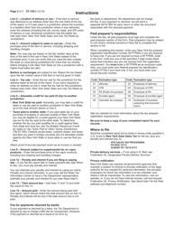 Instructions for Form ST-130 Business Purchaser&#039;s Report of Sales and Use Tax - New York, Page 2