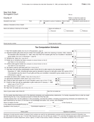 Document preview: Form TT-86.5 Petition to Determine Estate Tax Under Article 26 of the Tax Law for the Estate of an Individual Who Died After December 31, 1982, and Before May 26, 1990 - New York