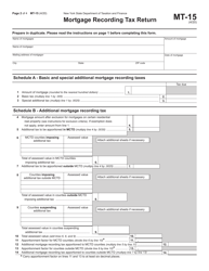 Form MT-15 Mortgage Recording Tax Return - New York, Page 2