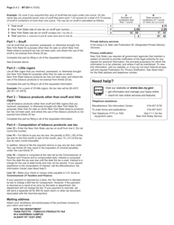 Instructions for Form MT-201 Tobacco Products Use Tax Return - New York, Page 2