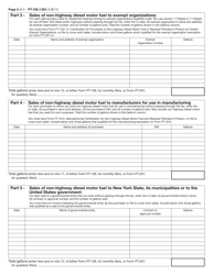 Form PT-106.1/201.1 Retailers of Non-highway Diesel Motor Fuel Only - Receipts and Sales - New York, Page 2