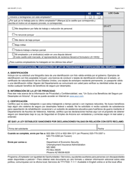 Formulario UB-105-S &quot;Reclamo Inicial Para Seguro Por Desempleo En Arizona&quot; - Arizona (Spanish), Page 3