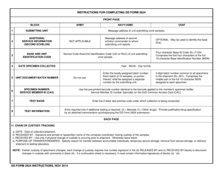 DD Form 2624 Specimen Custody Document - Drug Testing, Page 3