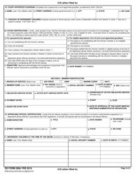 DD Form 2698 Application for Transitional Compensation, Page 2