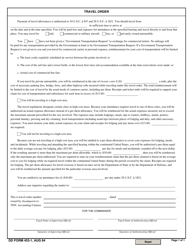 Document preview: DD Form 453-1 Travel Order