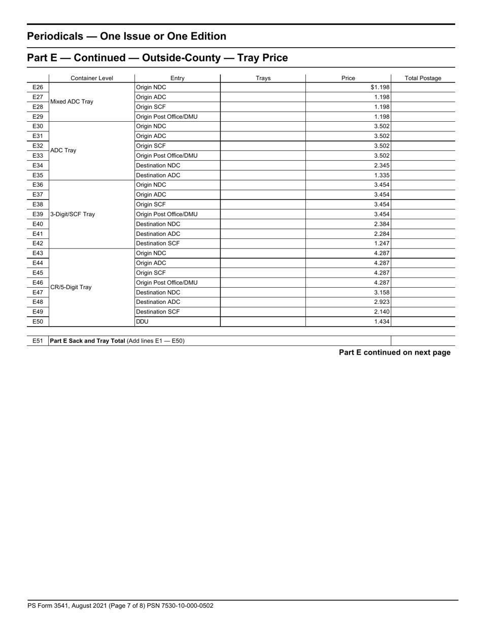 PS Form 3541 Postage Statement - Periodicals, Page 7