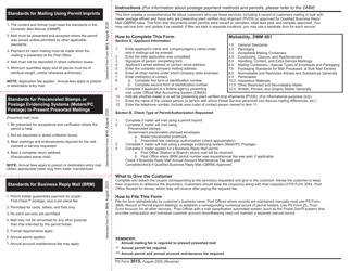 PS Form 3615 Mailing Permit Application and Customer Profile, Page 2