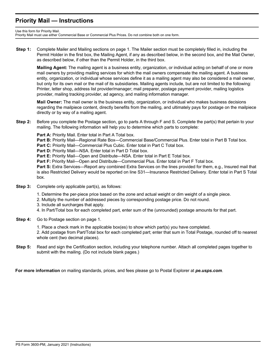 PS Form 3600-PM Postage Statement - Priority Mail - Permit Imprint, Page 13