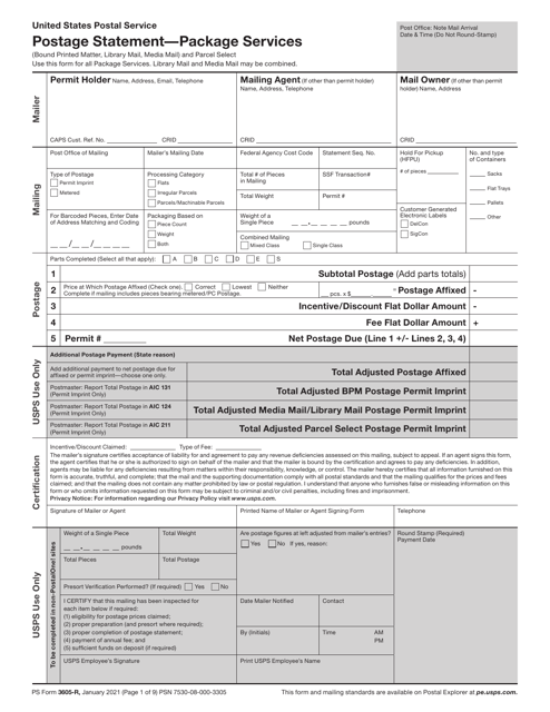 PS Form 3605-R  Printable Pdf