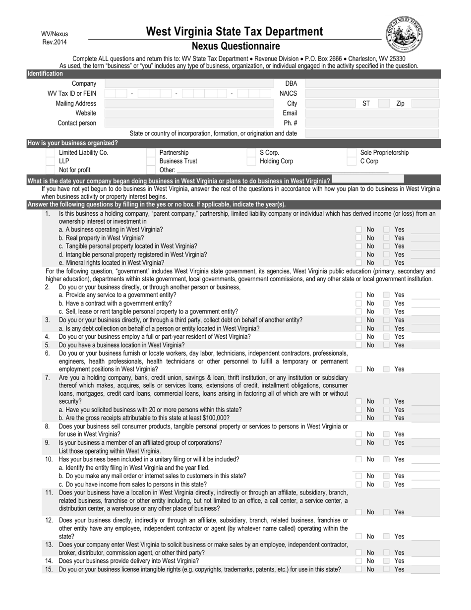 West Virginia State Tax Department - West Virginia, Page 1