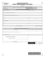 Document preview: Form DRUG-1 Application for Drug Paraphernalia License - West Virginia