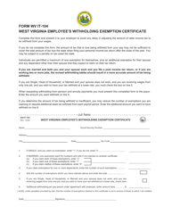Document preview: Form IT-104 West Virginia Employee's Withholding Exemption Certificate - West Virginia