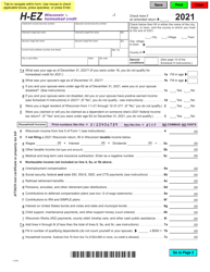 Form I-015I Schedule H-EZ Wisconsin Homestead Credit - Wisconsin, Page 2