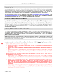 Instructions for Form 4T, IC-002 Wisconsin Exempt Organization Business Franchise or Income Tax Return - Wisconsin, Page 8