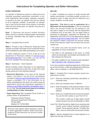 Form S-240 Wisconsin Temporary Event Operator and Seller Information - Wisconsin, Page 2