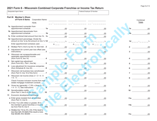 Form 6 (IC-406) Wisconsin Combined Corporation Franchise or Income Tax Return - Sample - Wisconsin, Page 8