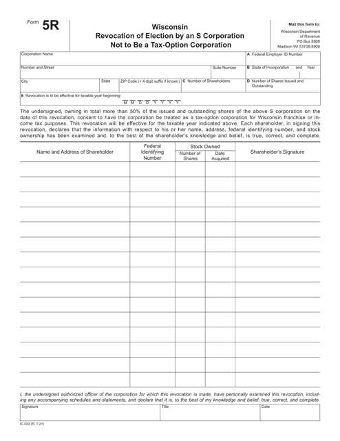 Form 5R (IC-042)  Printable Pdf