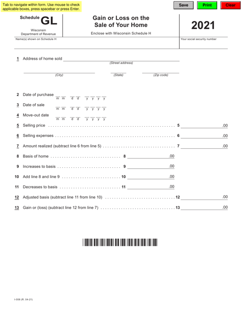 Form I-066 Schedule GL 2021 Printable Pdf