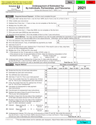 Form D-104 Schedule U Underpayment of Estimated Tax by Individuals, Partnerships, and Fiduciaries - Wisconsin