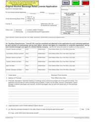 Form AT-106 Original Alcohol Beverage Retail License Application - Wisconsin