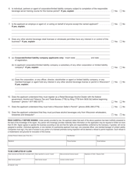 Form AT-106 Original Alcohol Beverage Retail License Application - Wisconsin, Page 2