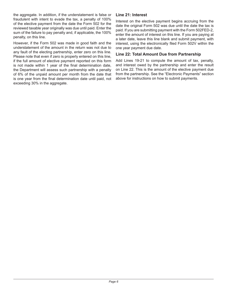 Instructions for Form 502FED-1, 502FED-2 - Virginia, Page 6