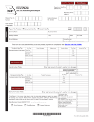 Form 2041 Use Tax Protest Payment Report - Missouri