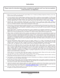 Form 2643 Missouri Tax Registration Application - Missouri, Page 3