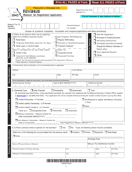 Form 2643 Missouri Tax Registration Application - Missouri, Page 5