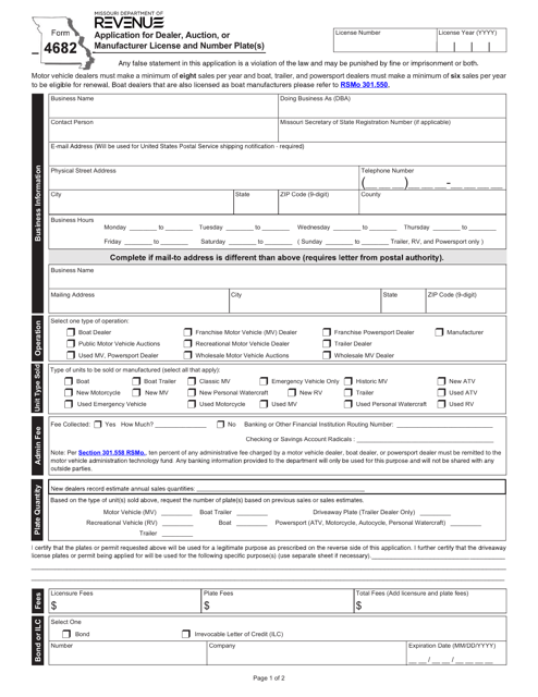 Form 4682  Printable Pdf