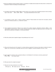 Form 5310 Application for Voluntary Disclosure Agreement - Missouri, Page 2