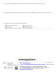 Form 5310 Application for Voluntary Disclosure Agreement - Missouri, Page 3