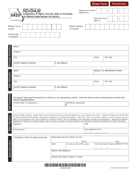 Form 5433 Assignment of Rights From the Seller to Purchaser for Refund Under Section 144.190.4(1) - Missouri