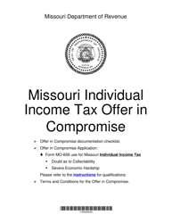 Document preview: Form MO-656 Offer in Compromise Application for Individual Income Tax - Missouri