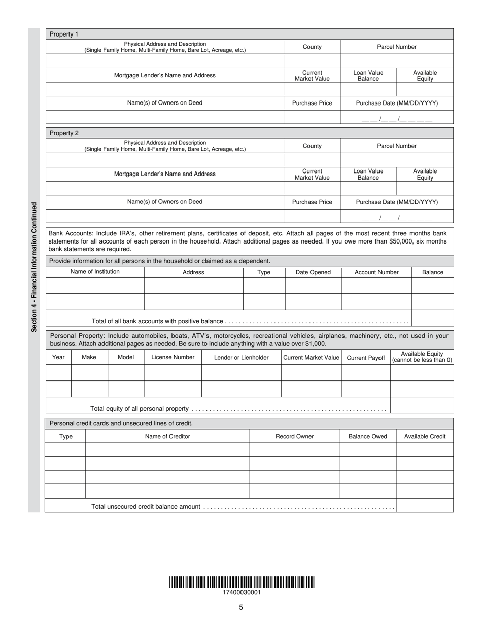 Form MO-656 Offer in Compromise Application for Individual Income Tax - Missouri, Page 5