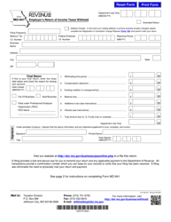 Form MO-941 Employer's Return of Income Taxes Withheld - Missouri